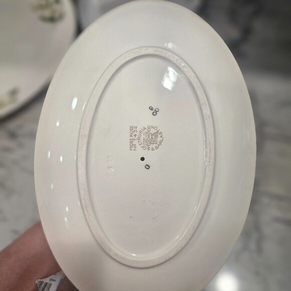 Vintage Wedgwood Moss Rose T432 Edme - Cream & Sugar Bowl and Gravy Boat - Picture 8 of 15